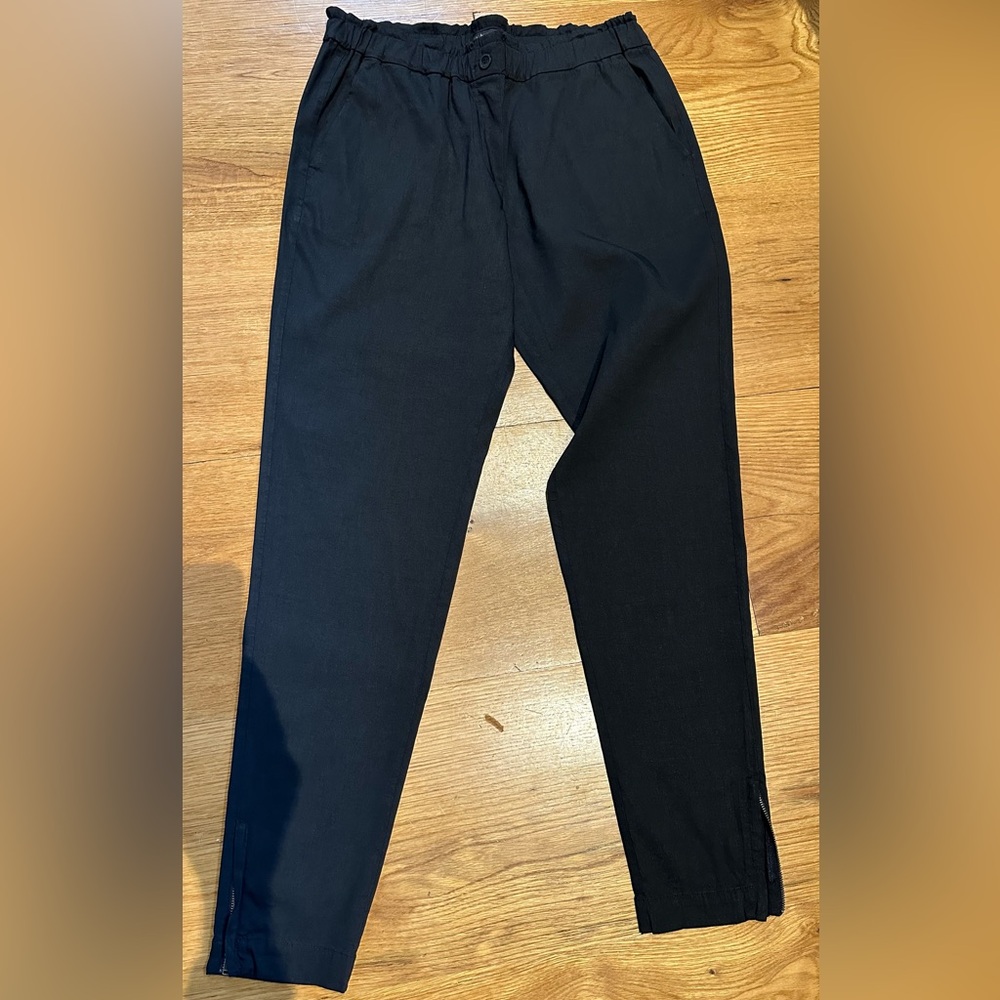 Theory Ankle-zip Linen Pants